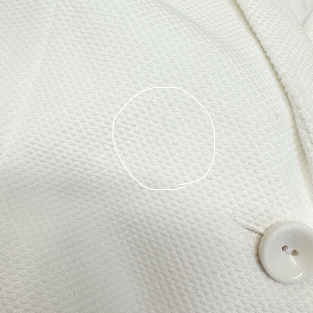 Kasper Women's Stretch Pique Single-Button Notched Jacket - Lily White 8 - Picture 8 of 9